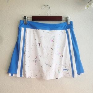 SLAZENGER ITALIAN BRAND MULTICOLOR SPLATTER PAINT SKORTS WOMEN'S SIZE MEDIUM